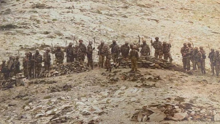 Picture of PLA soldiers who attempted to close-in on one of the Indian forward positions along the LAC on the Monday evening (India Today image)
